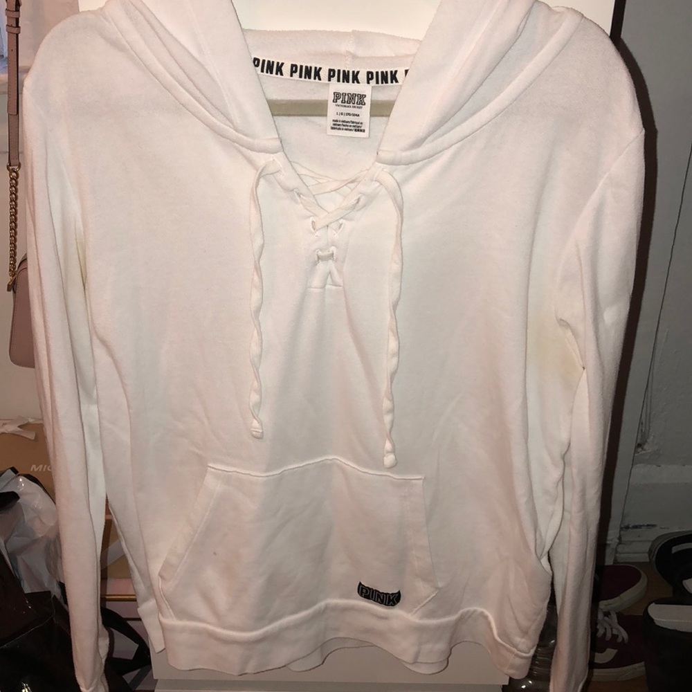 PINK long sleeve shirt with hoodie